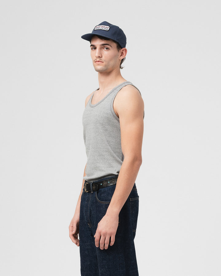Tank Top Military Rib Grey Melange