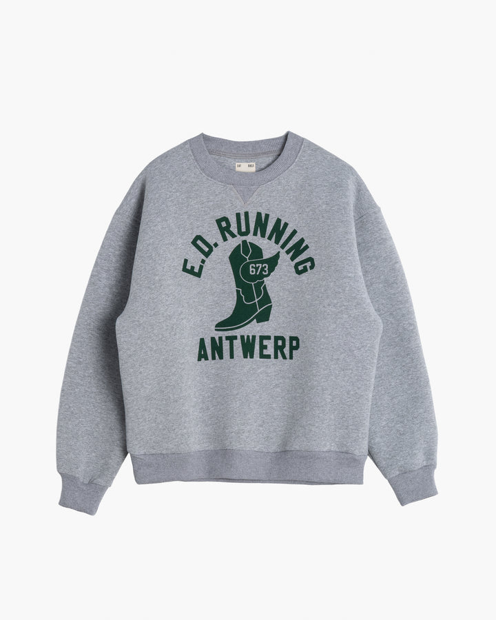 E.D. Running Sweater Jefferson Fleece Grey Melange
