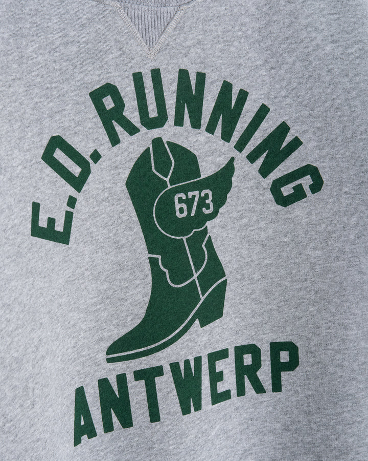 E.D. Running Sweater Jefferson Fleece Grey Melange