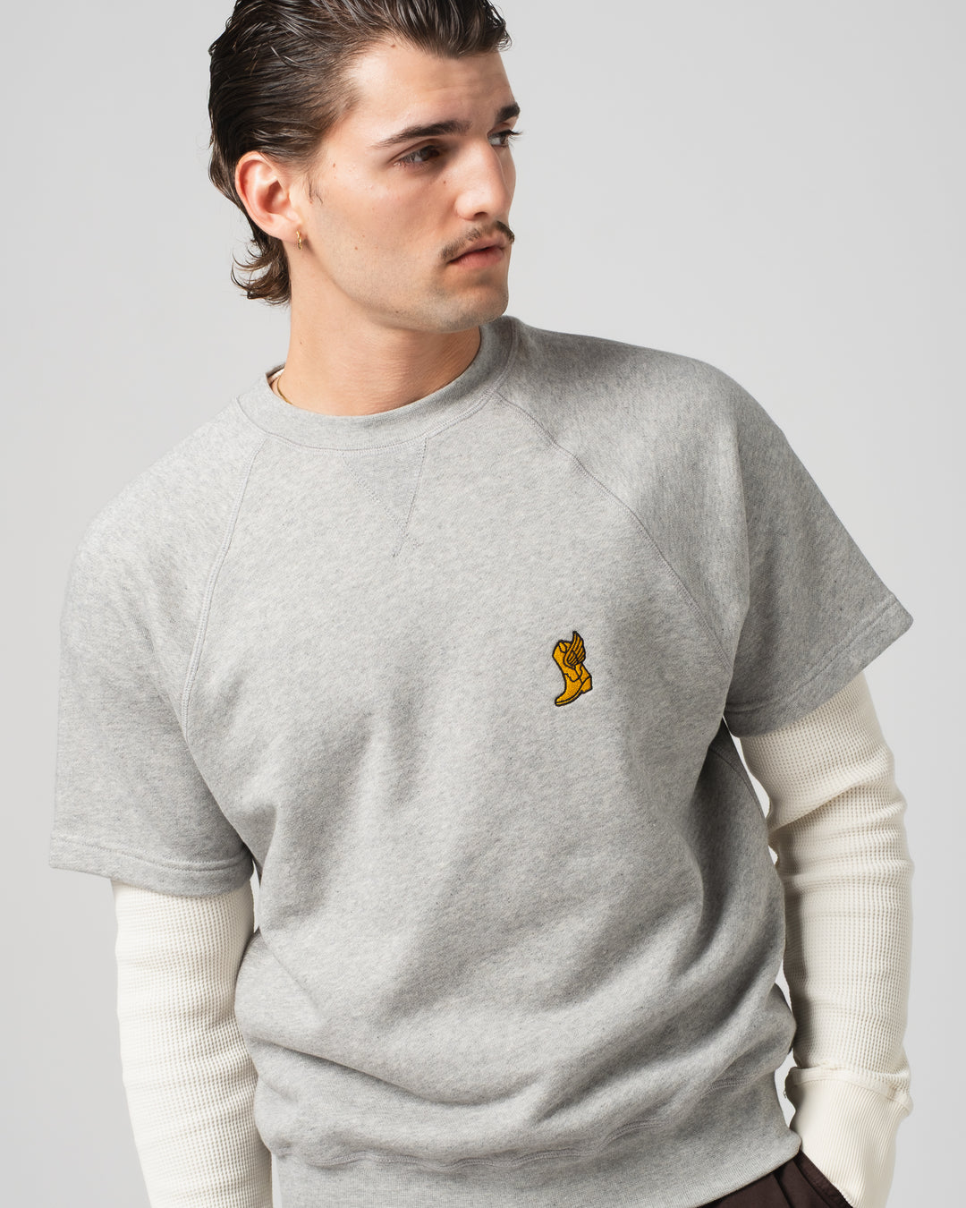 Rocky Sweater American Fleece Grey Melange