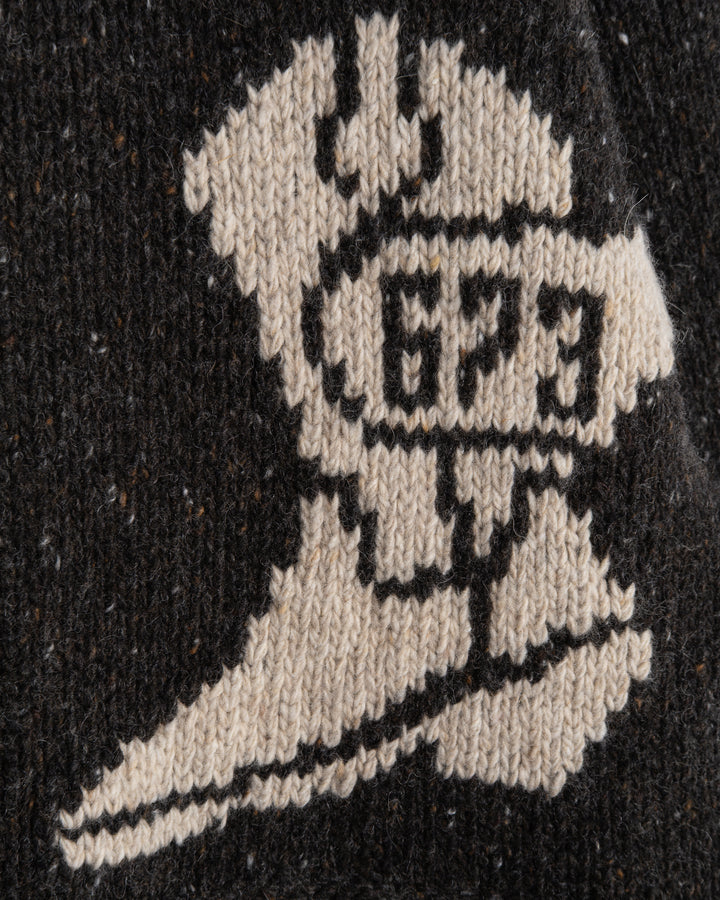 Flying Boot Cardigan Minotaurus Asphalt/Oat