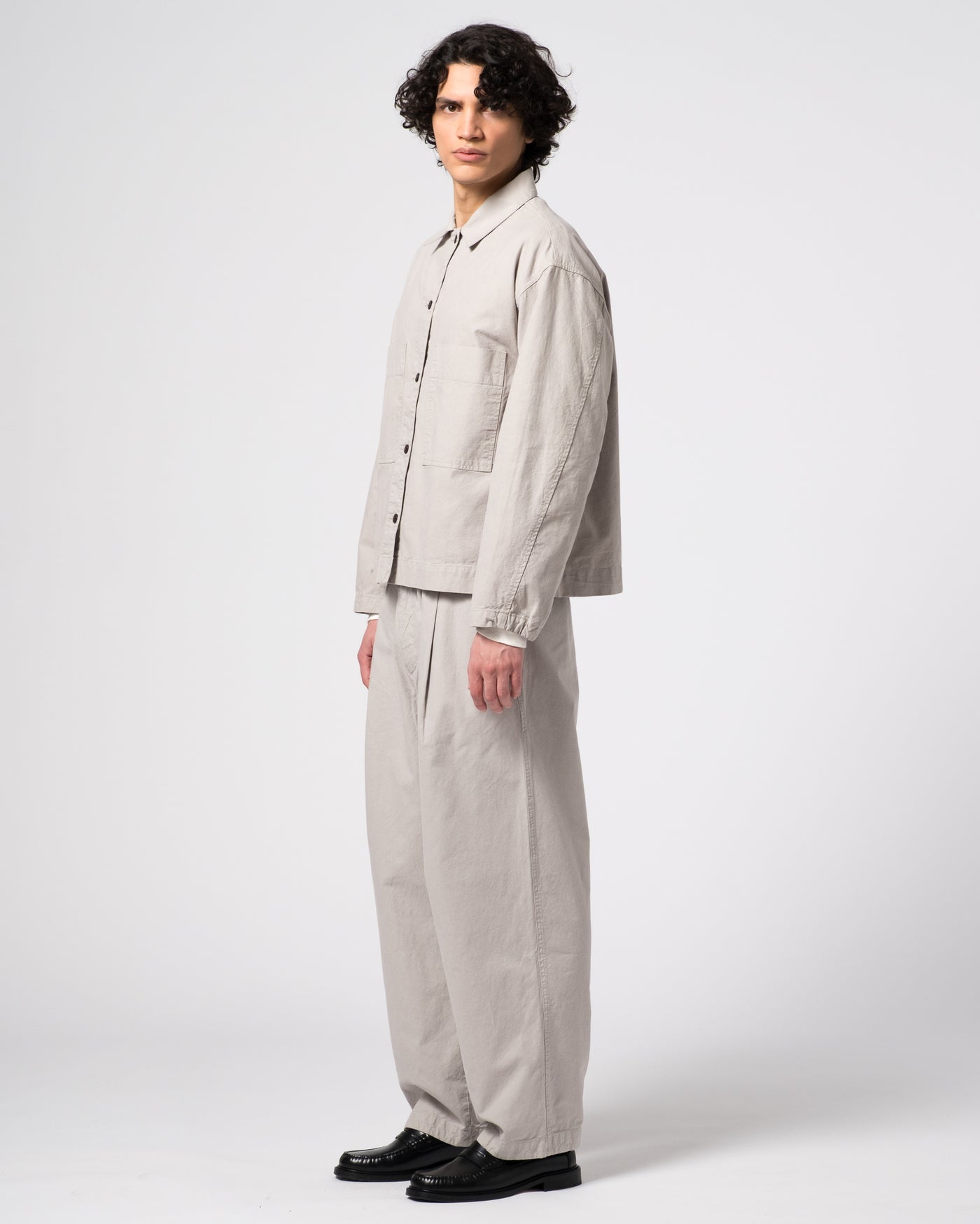 British Worker Cotton Linen Oyster
