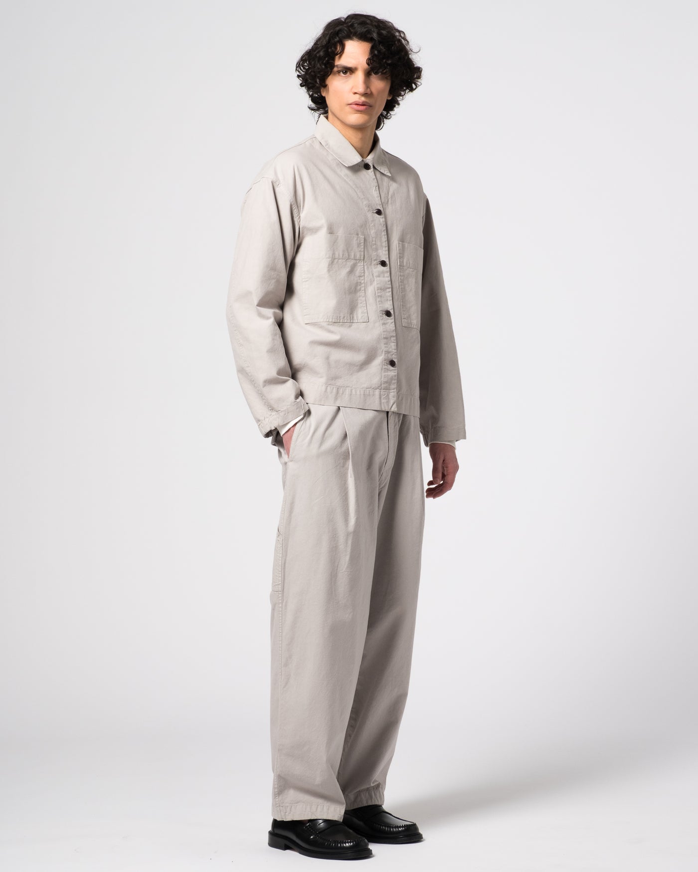 British Worker Cotton Linen Oyster