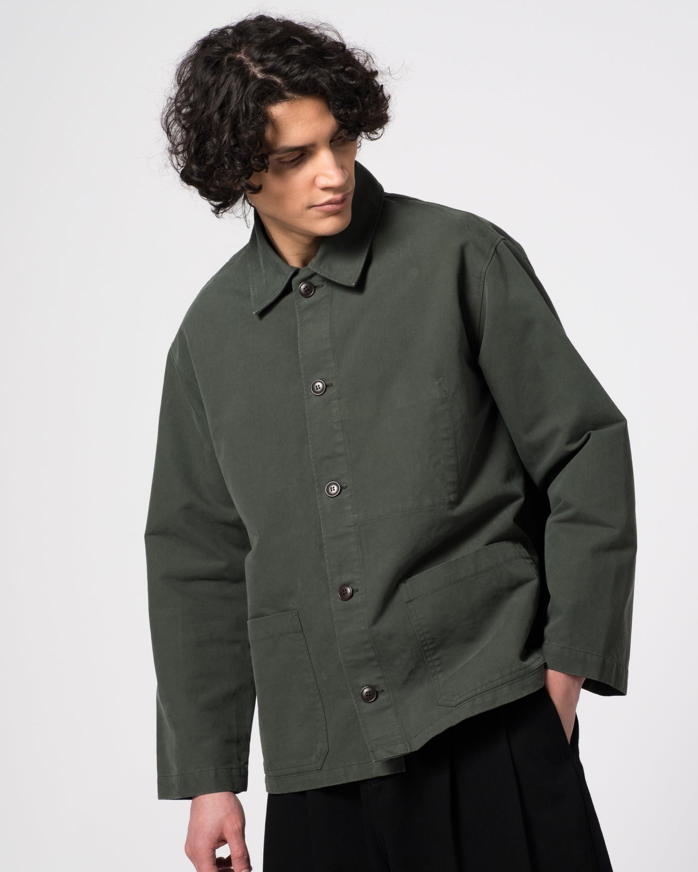Coach Jacket Nebraska Cotton Forest Green