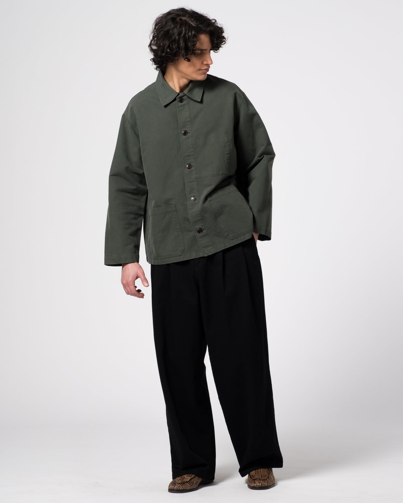Coach Jacket Nebraska Cotton Forest Green