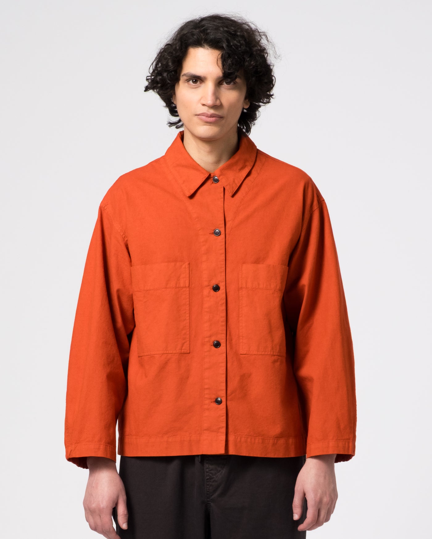 Picasso Shirt Cotton Linen Tangerine