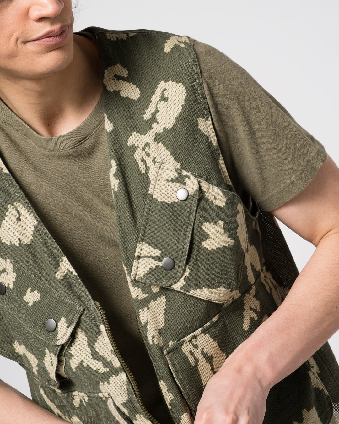 Tropical Vest Cloud Camo Mesh Light Green/Off White