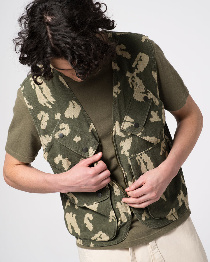 Tropical Vest Cloud Camo Mesh Light Green/Off White