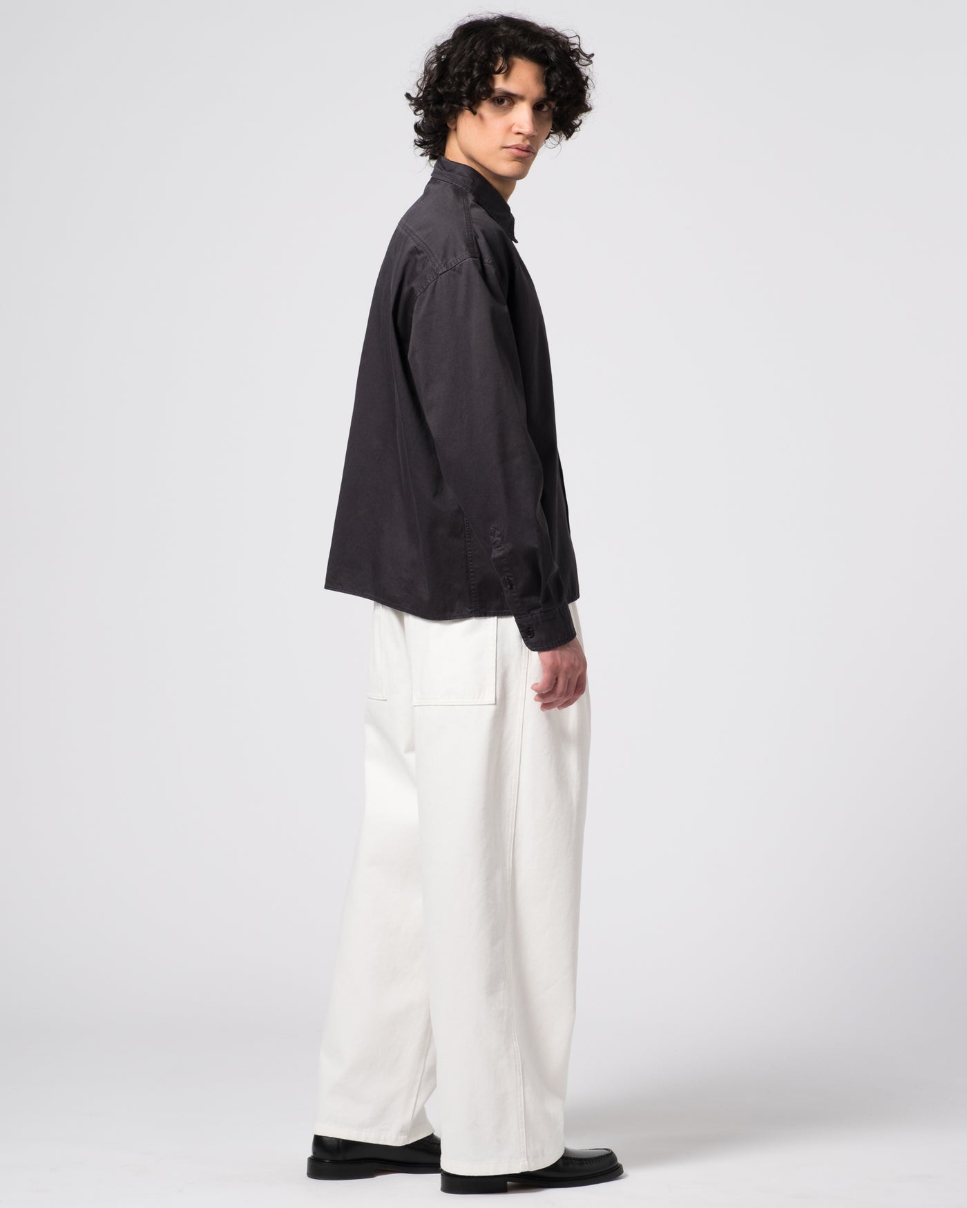 Workshirt Fine Broken Twill Asphalt