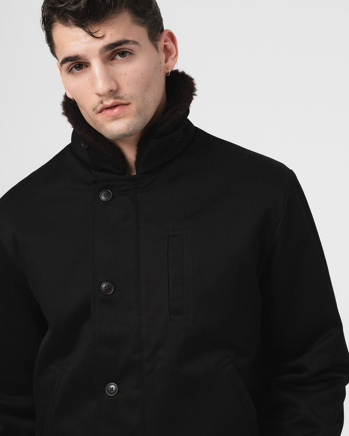 Deck Jacket Bedford Cords Black