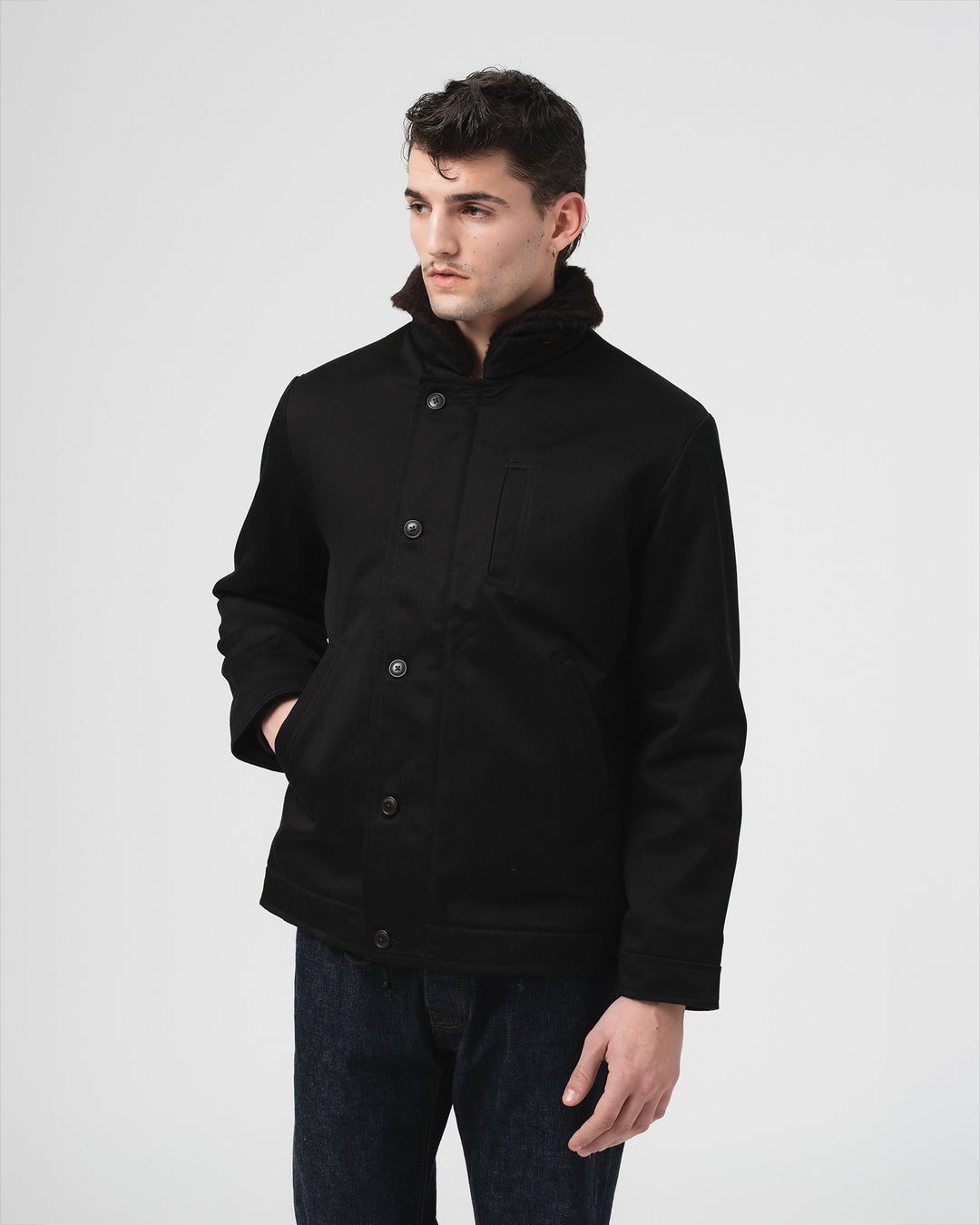 Deck Jacket Bedford Cords Black
