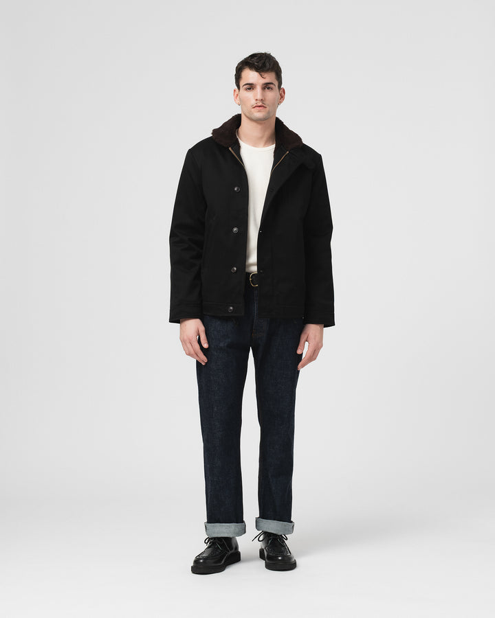 Deck Jacket Bedford Cords Black