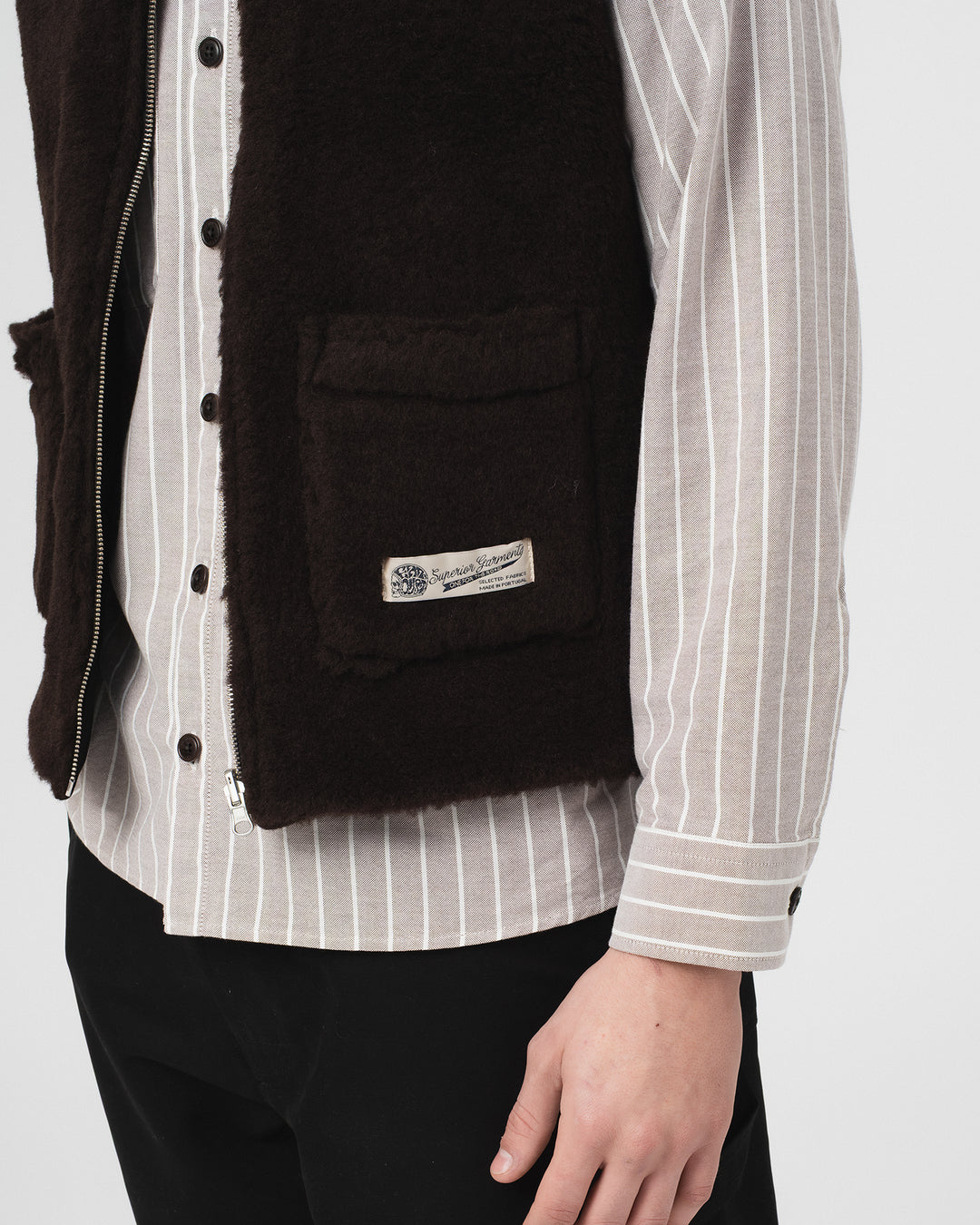 Deck Vest Bedford Cords Black