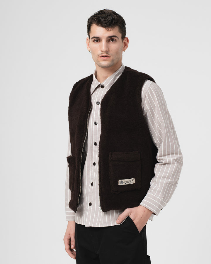 Deck Vest Bedford Cords Black