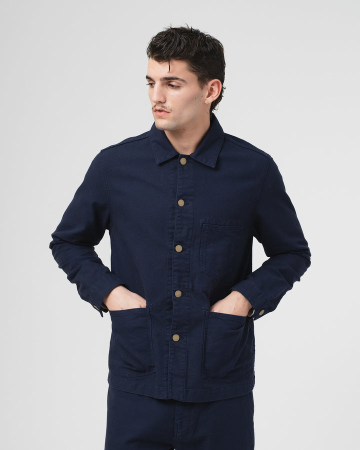 Chore Jacket Garage Cotton Navy