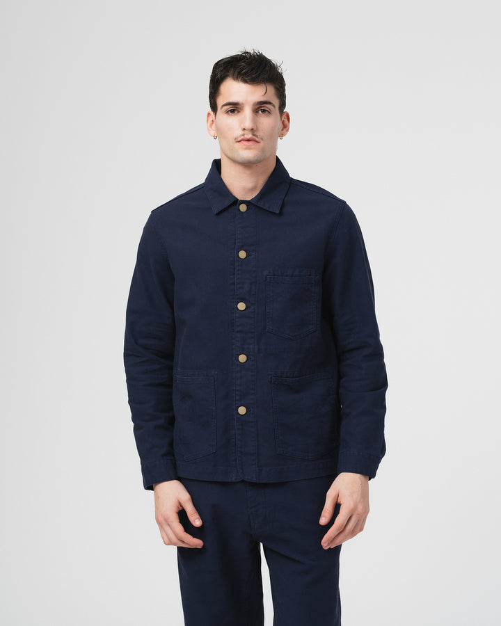 Chore Jacket Garage Cotton Navy