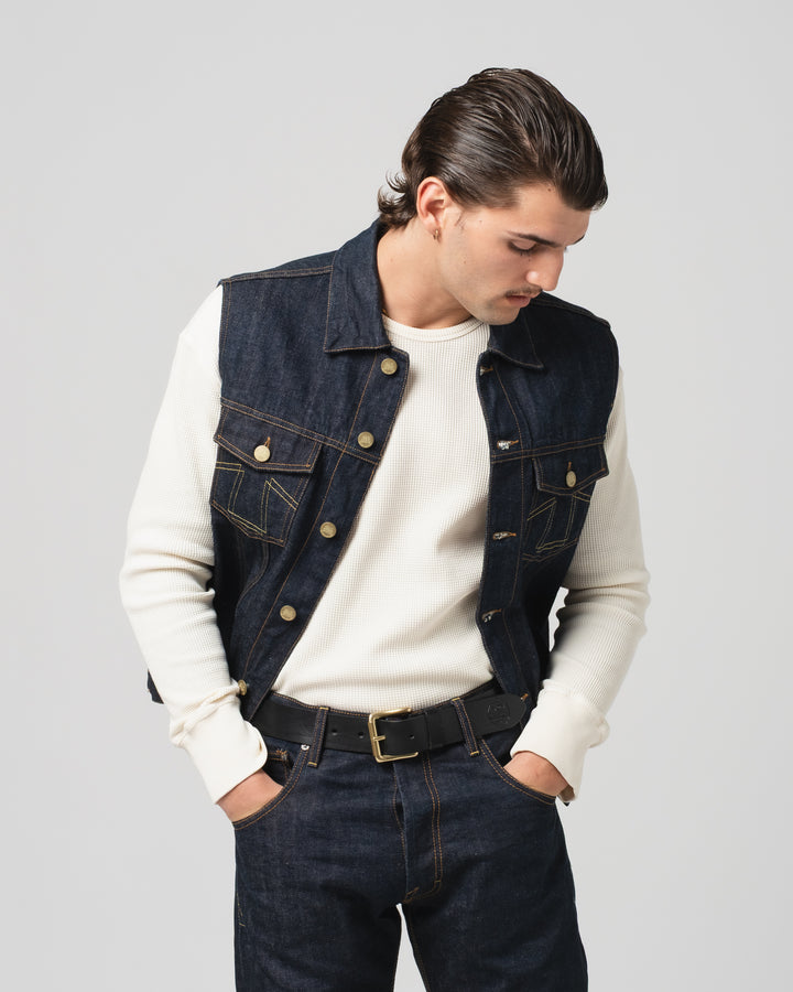 736 Sleeveless Jacket 13Oz Denim