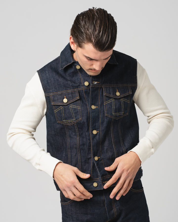 736 Sleeveless Jacket 13Oz Denim