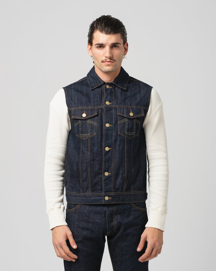 736 Sleeveless Jacket 13Oz Denim