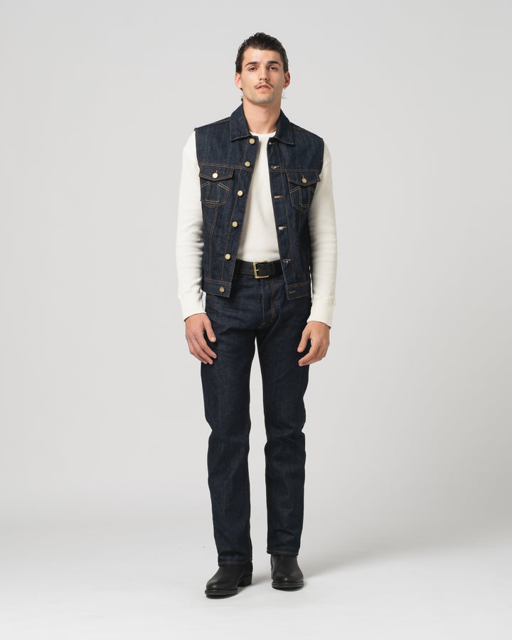 736 Sleeveless Jacket 13Oz Denim