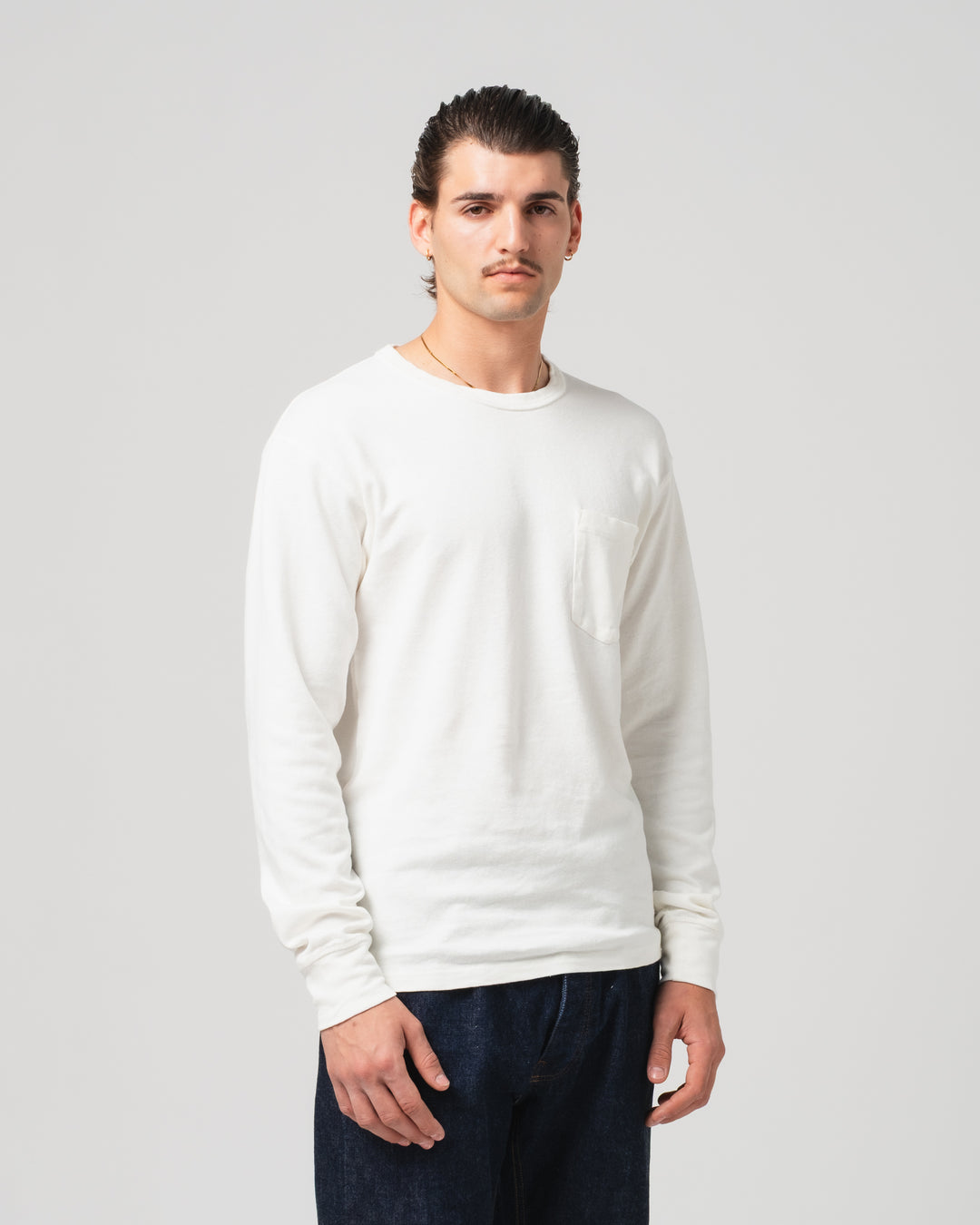 L/S Pocket T Military Jersey Natural