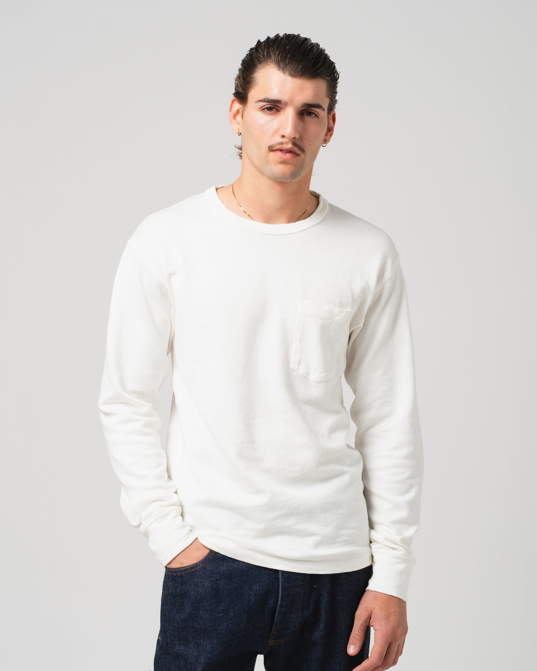 L/S Pocket T Military Jersey Natural