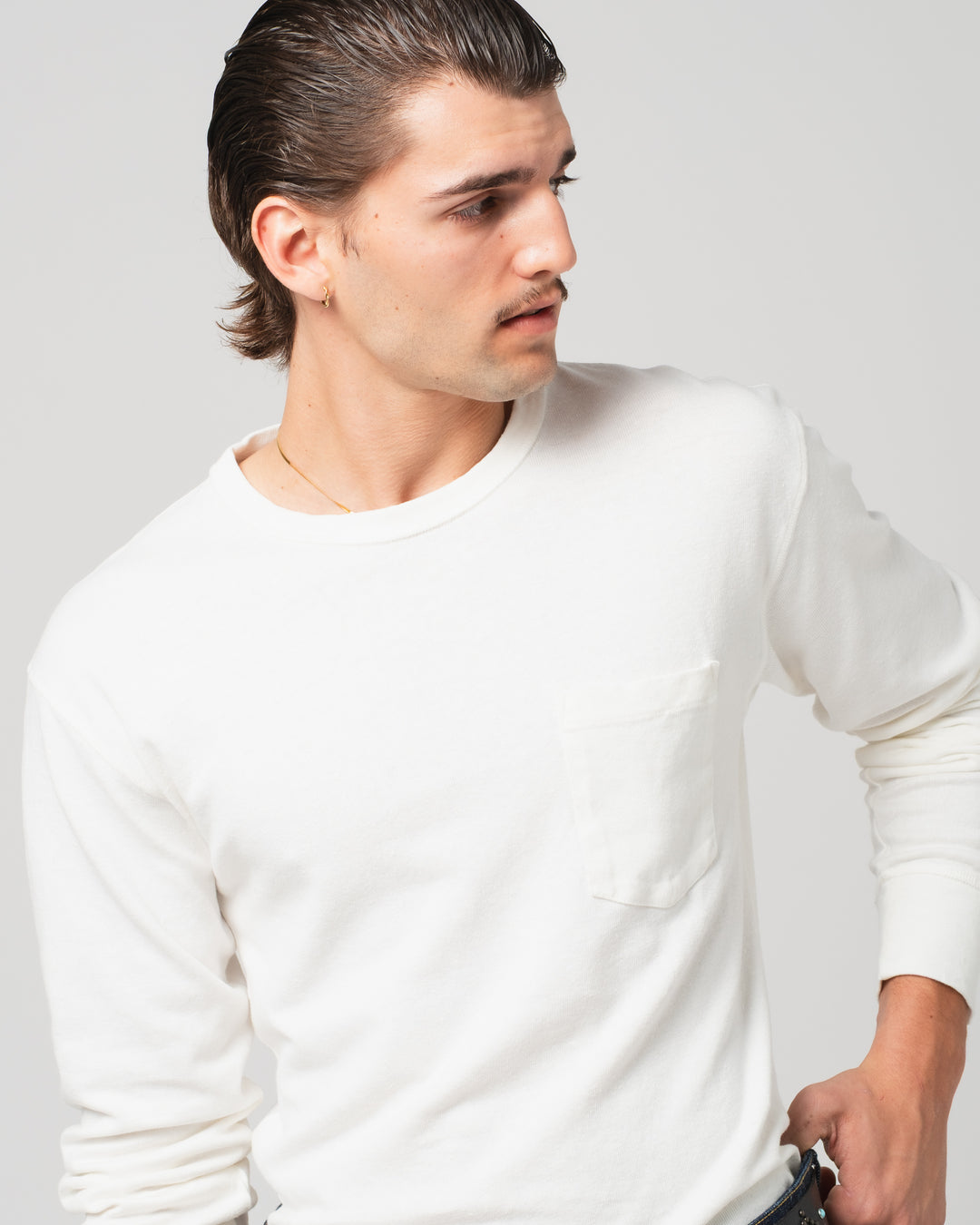 L/S Pocket T Military Jersey Natural