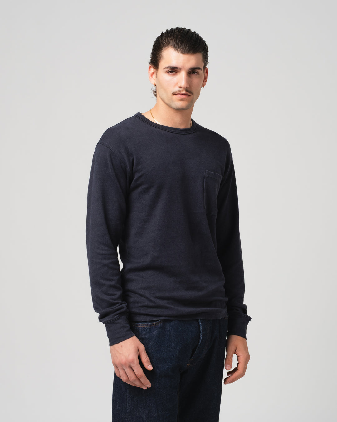 L/S ポケットT ミリタリージャージ ネイビー