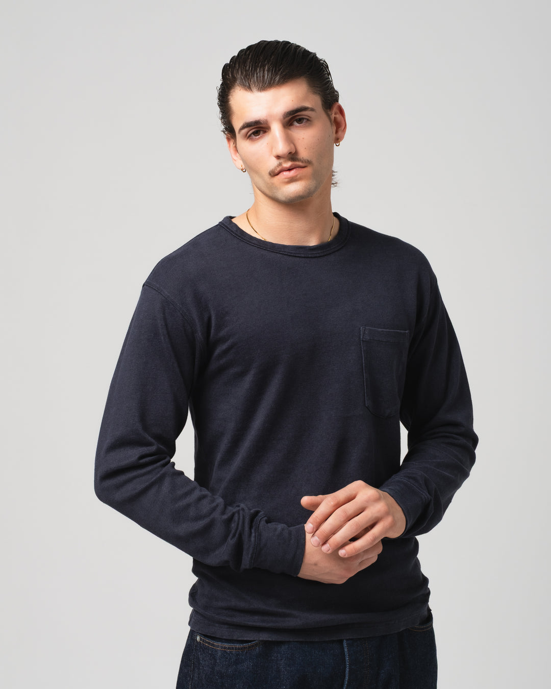 L/S ポケットT ミリタリージャージ ネイビー