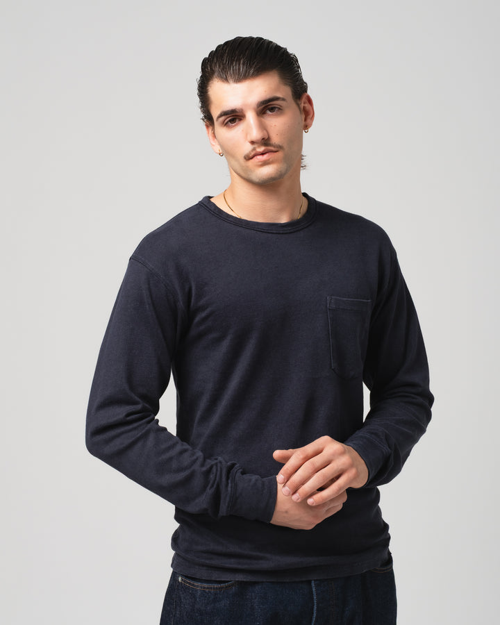 L/S ポケットT ミリタリージャージ ネイビー