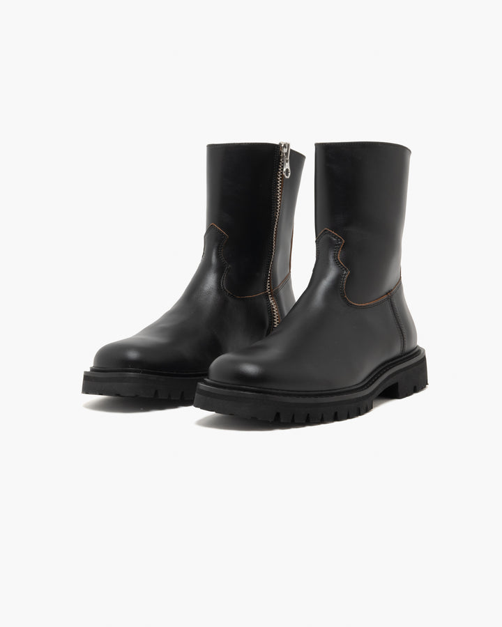 Vinny's Moto Boot Nappa Leather Black