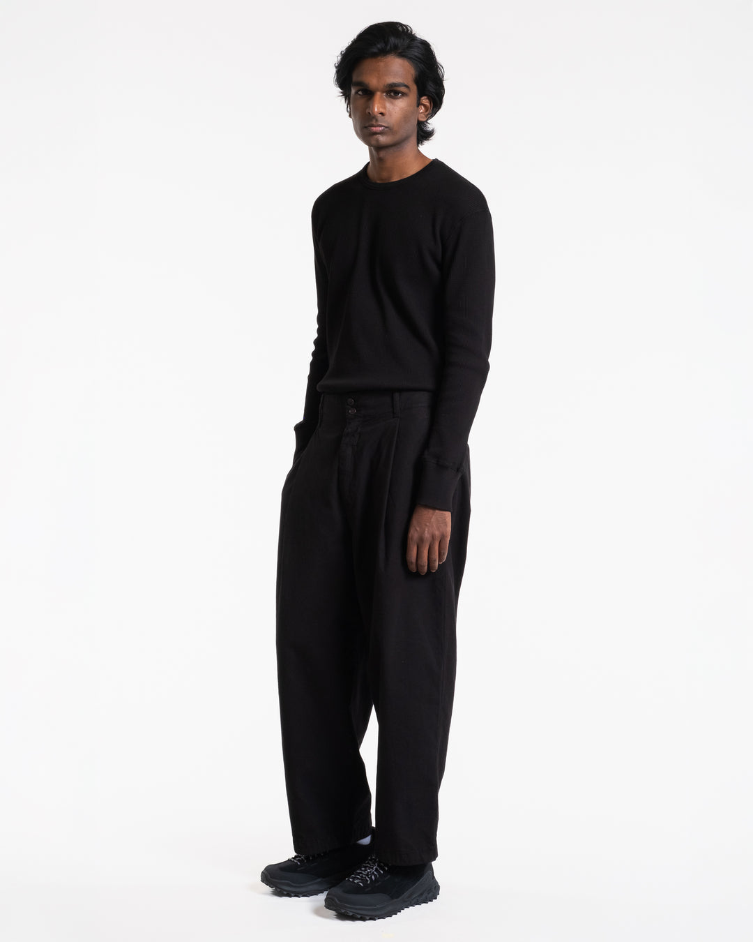 British Worker Cotton Linen Black