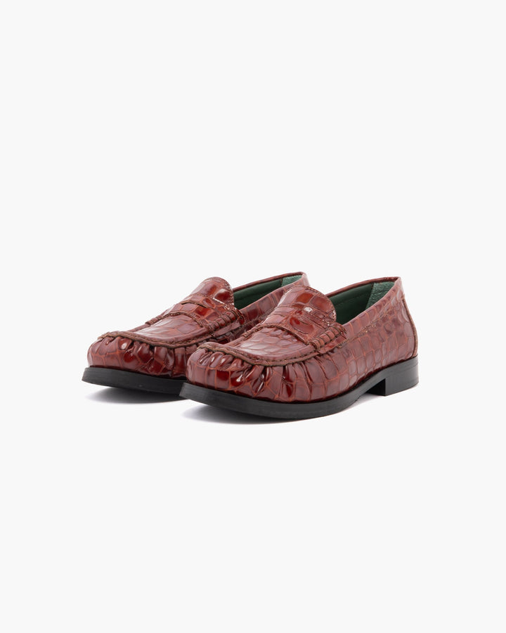 Vinny's Ogee Glossy Croco Brown