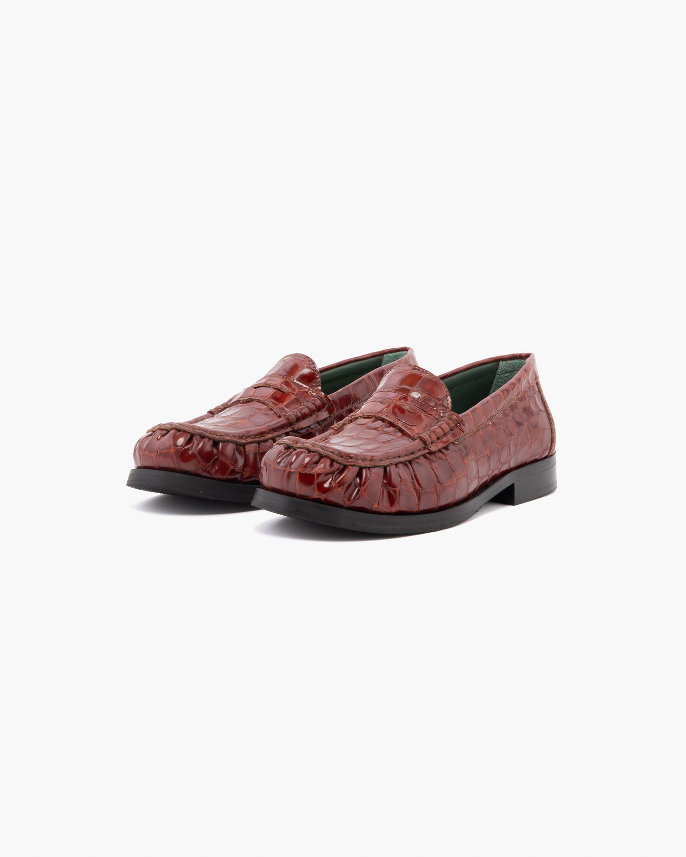 Vinny's Ogee Glossy Croco Brown
