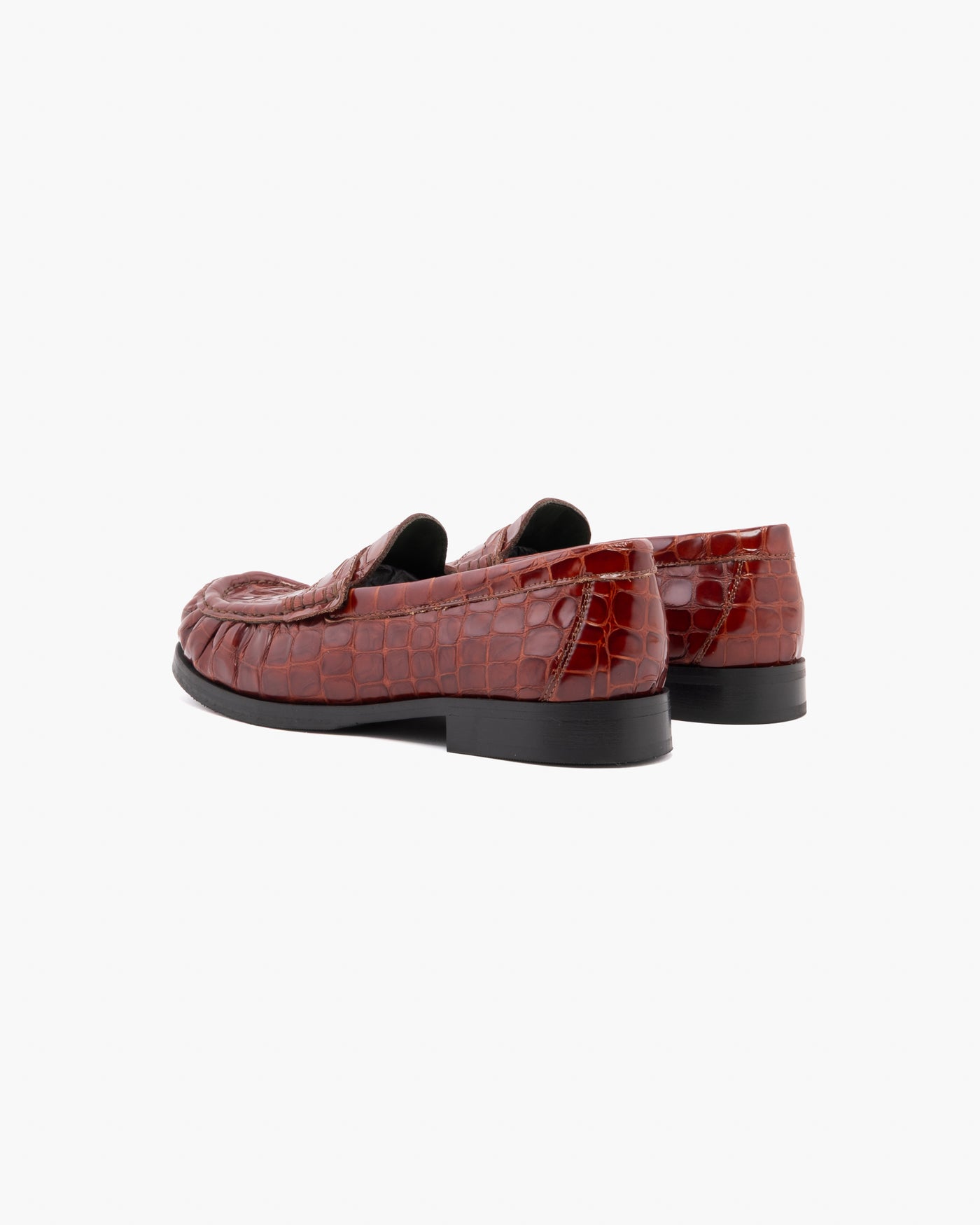 Vinny's Ogee Glossy Croco Brown