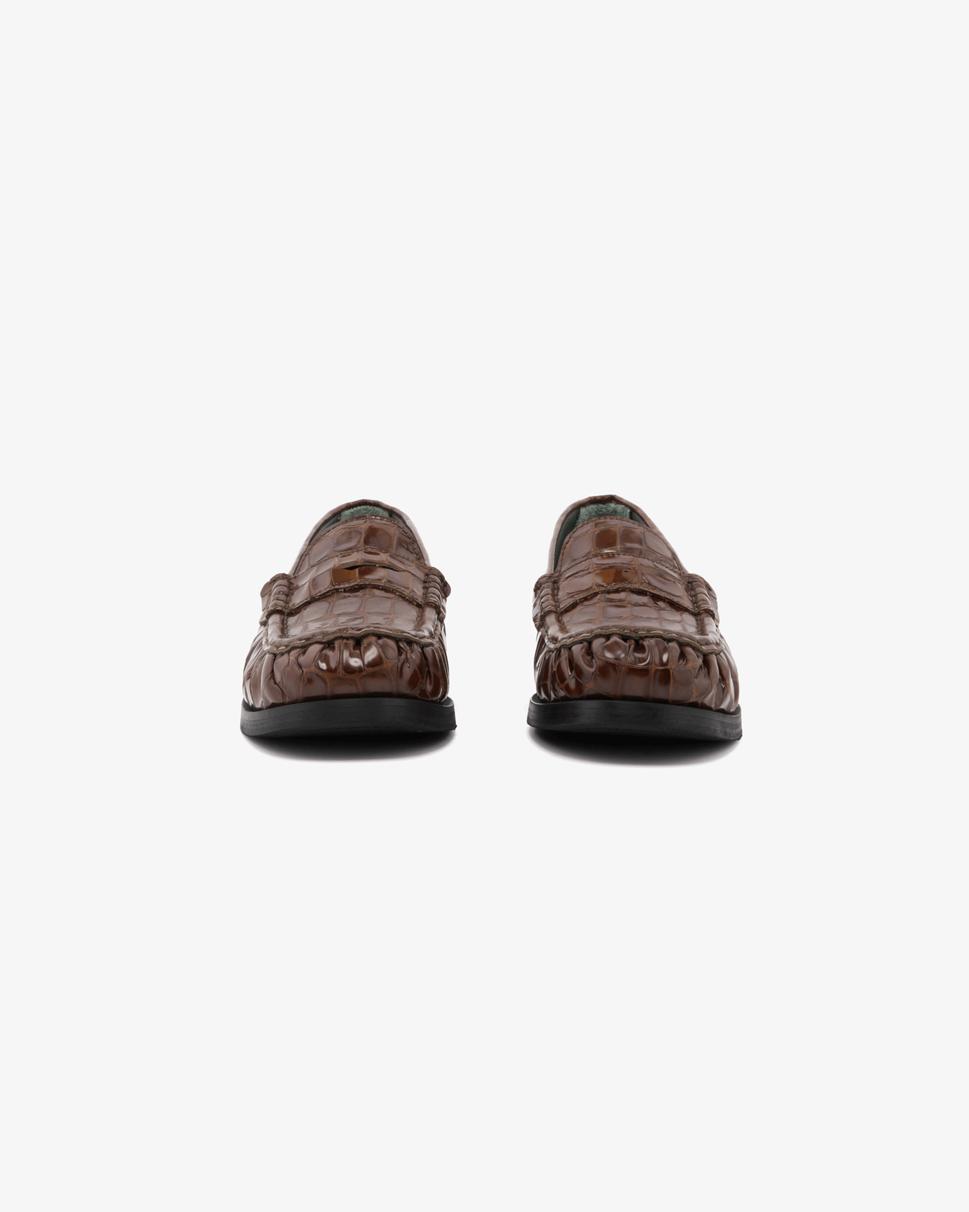 Vinny's Ogee Glossy Croco Brown