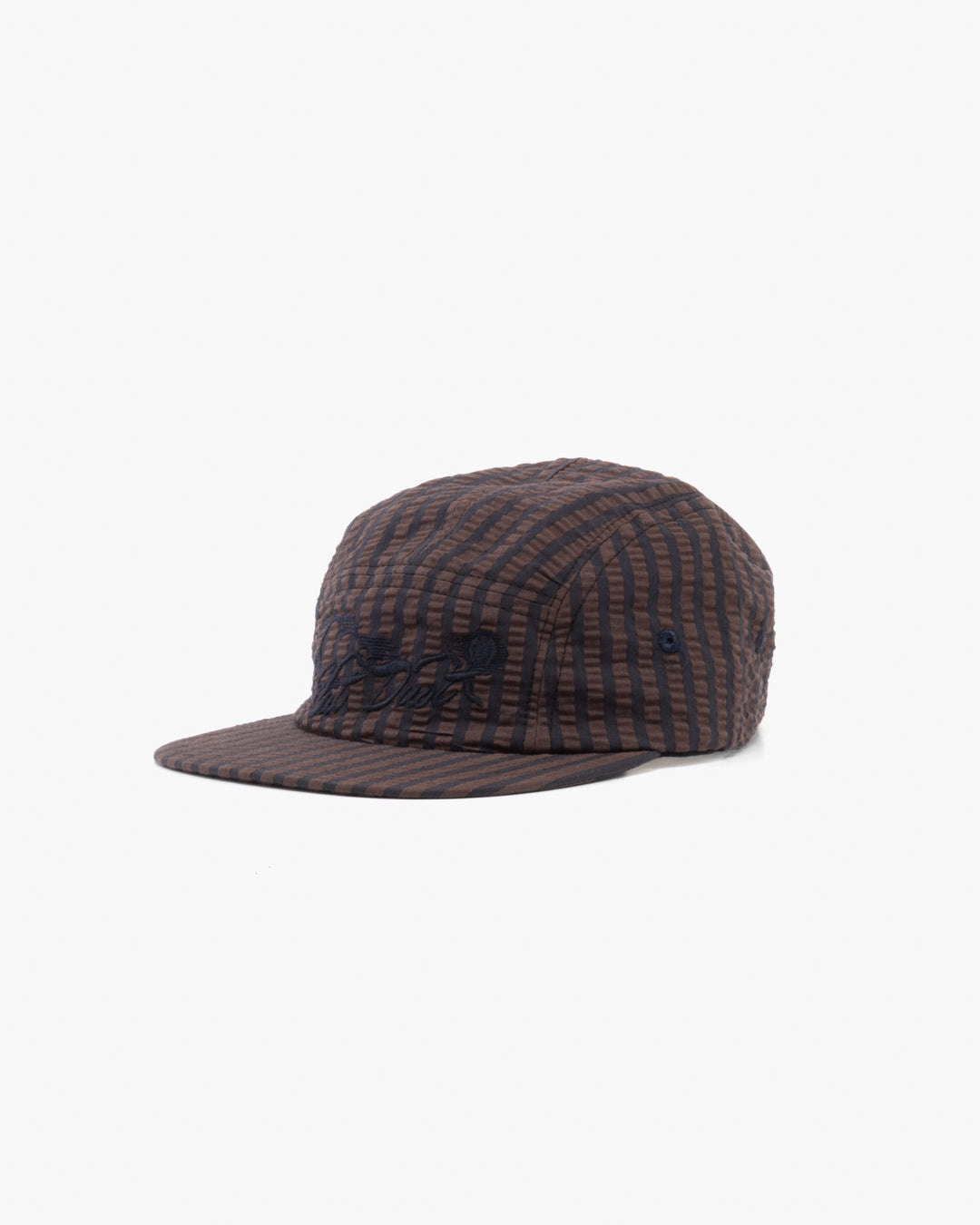 5 Panels Cap Belfast Seersucker Coffee/Navy