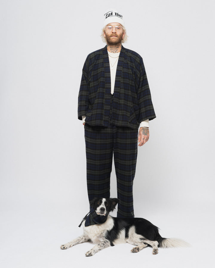 Pyjama Brushed Twill Check Blue