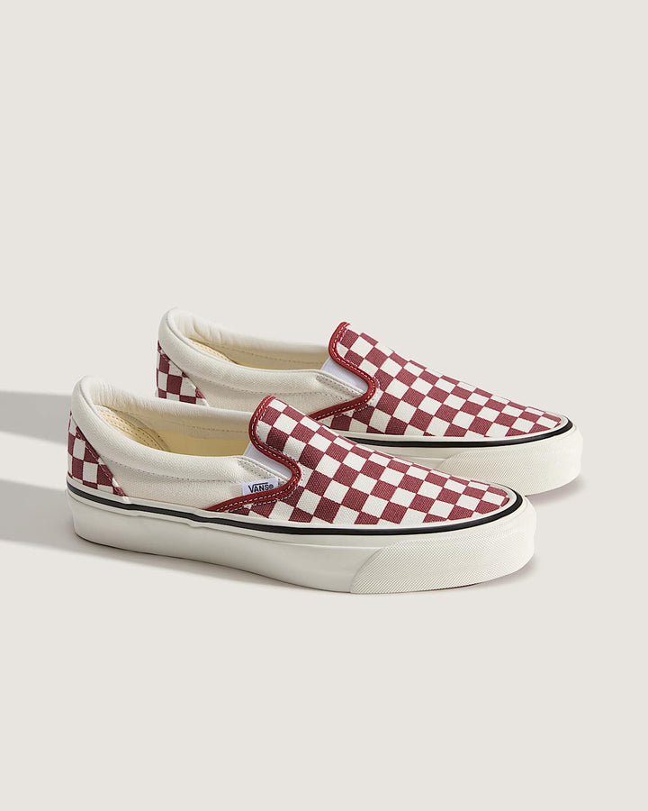 Vans LX Classic Slip-on 98 Checkerboard Poppy Ember Red