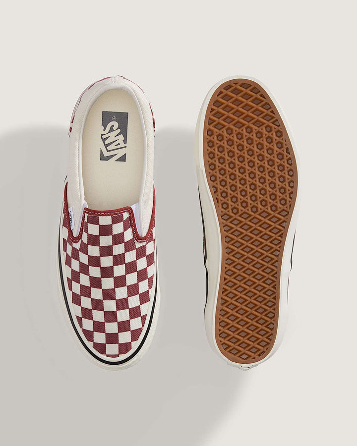 Vans LX Classic Slip-on 98 Checkerboard Poppy Ember Red