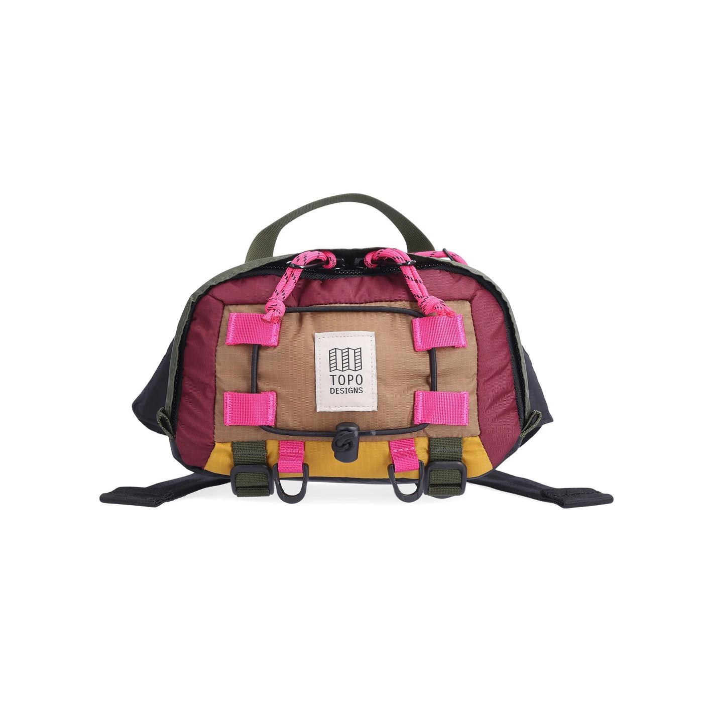 Topo Designs Mountain Hip Pack Burgundy Dark Khaki