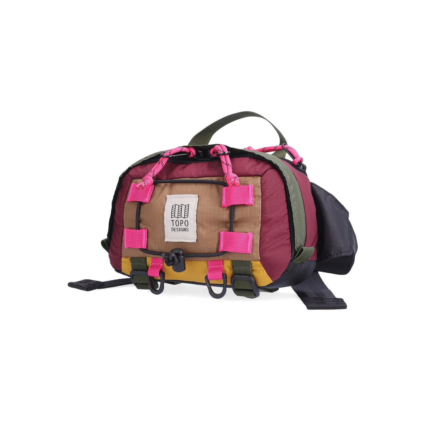 Topo Designs Mountain Hip Pack Burgundy Dark Khaki