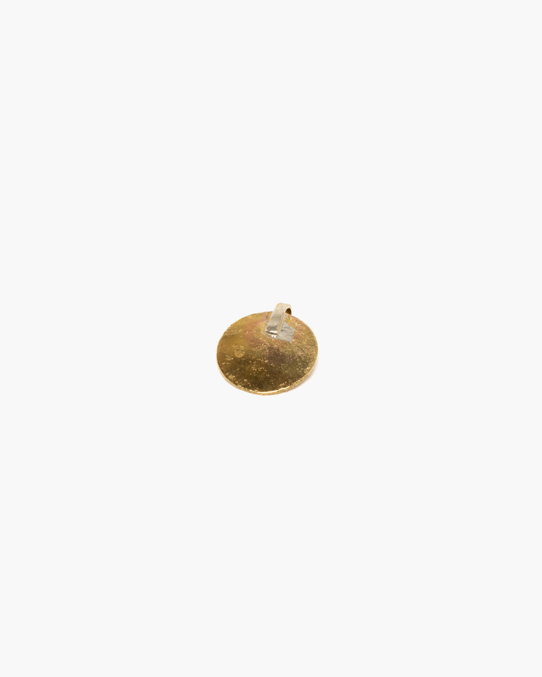 Sara Roegiers Brass Textured Disc Pendant