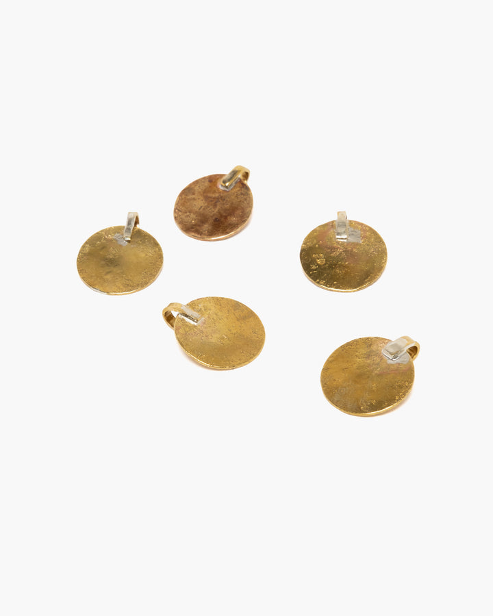 Sara Roegiers Brass Textured Disc Pendant