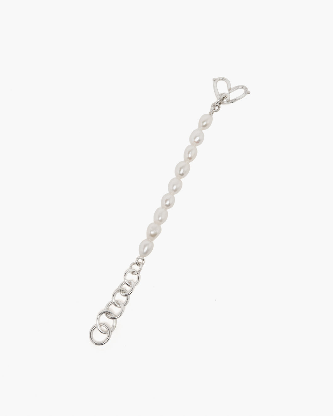 Sara Roegiers Pearl and Silver Bracelet with American Clasp