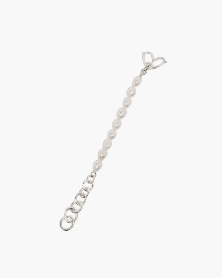 Sara Roegiers Pearl and Silver Bracelet with American Clasp