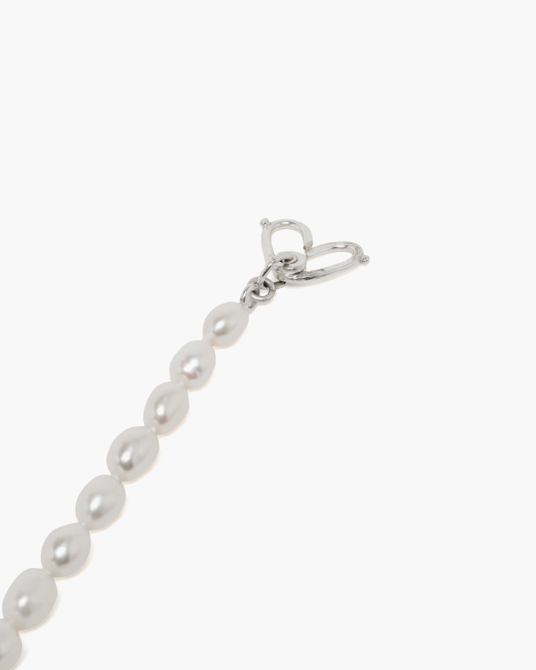 Sara Roegiers Pearl and Silver Bracelet with American Clasp