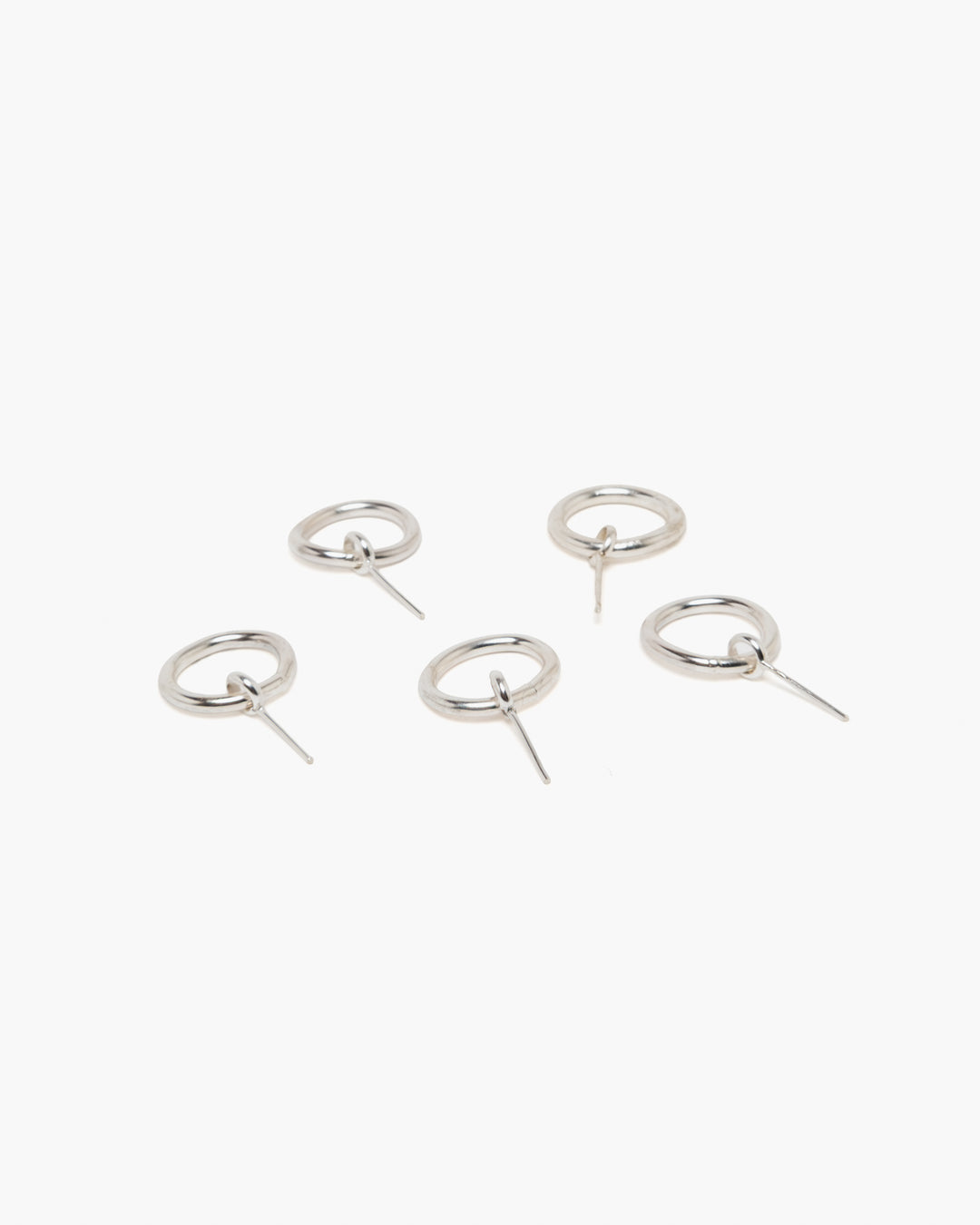 Sara Roegiers Silver Loop Ear Studs
