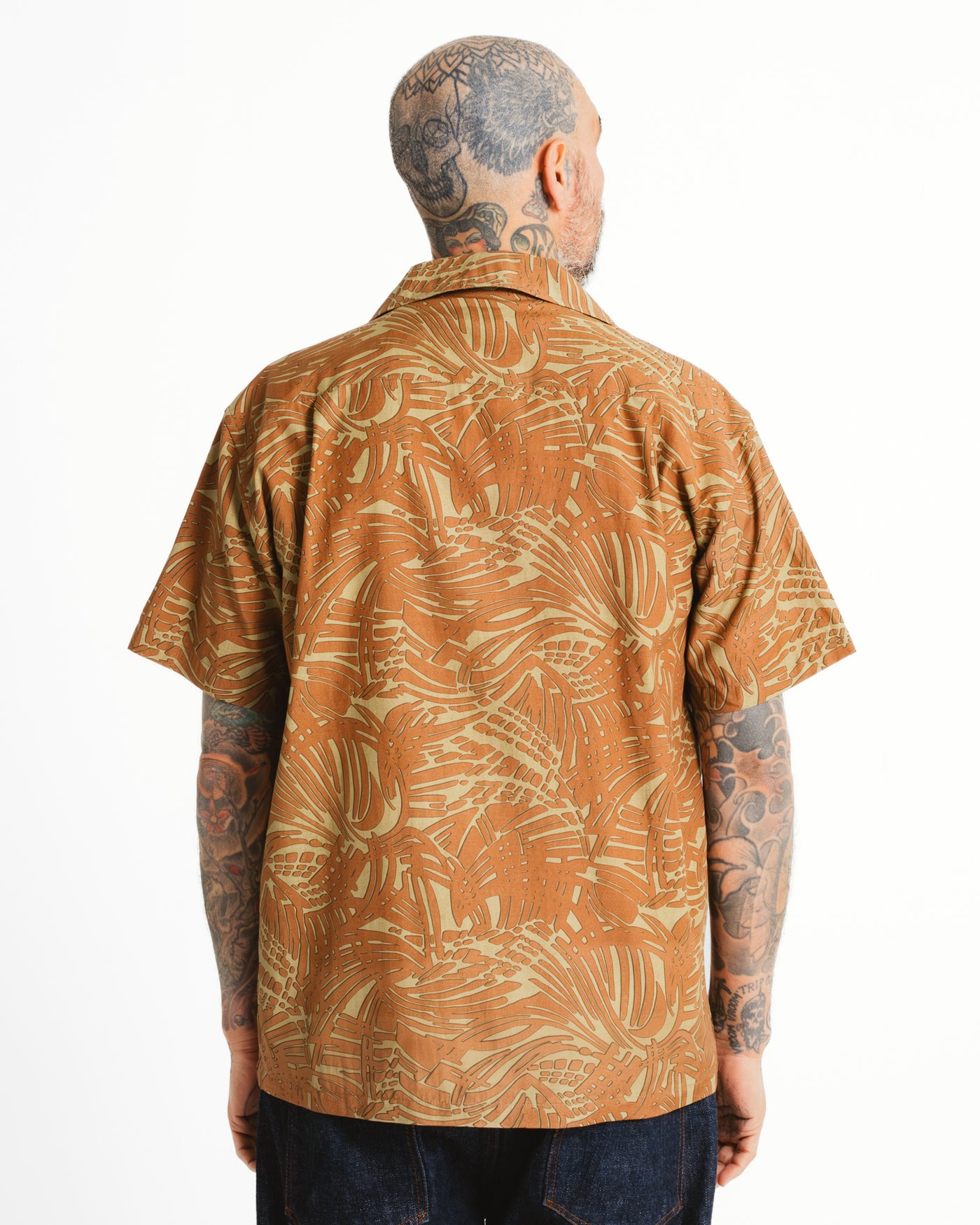 Aloha Shirt Bamboo Rayon Amber