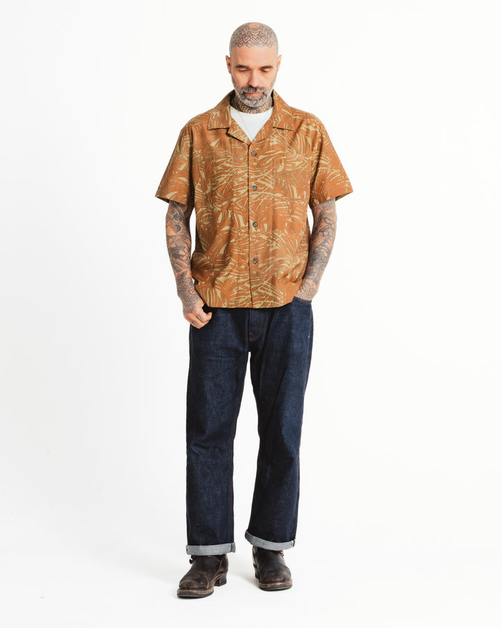 Aloha Shirt Bamboo Rayon Amber